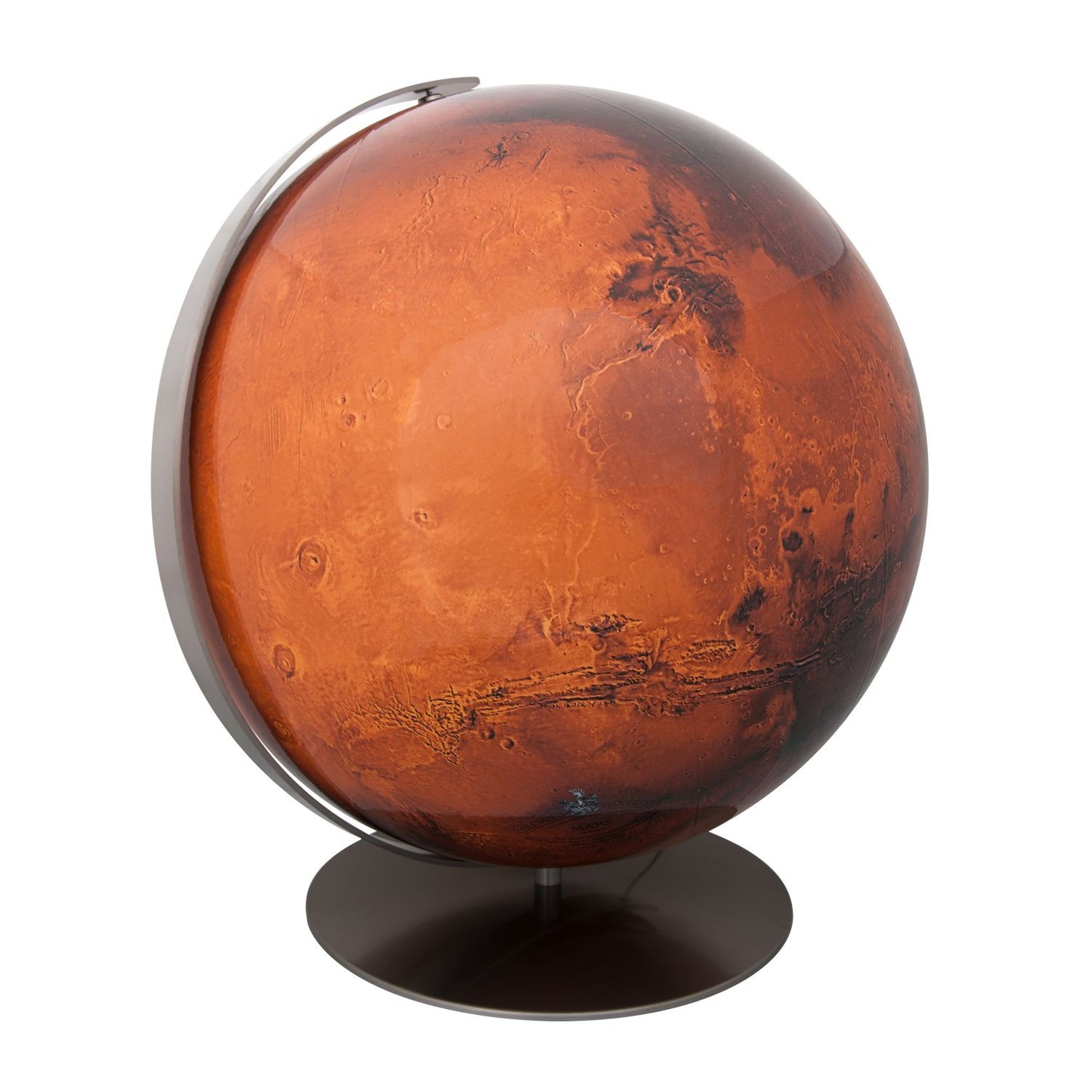 Columbus Leuchtglobus Mars D 40 cm Planetenglobus handkaschiert, Edelstahl matt